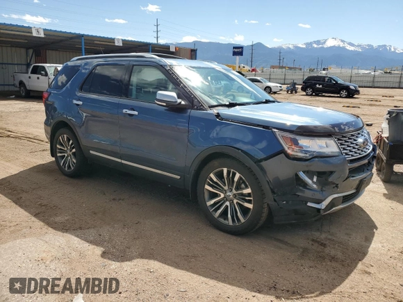 2018 Ford Explorer Platinum with VIN 1FM5K8HT8JGB08741, listed as a Copart auction lot 57678785 with 81,335 mi miles and Salvage title. Bid and sale history available at DreamBid. Image 4.