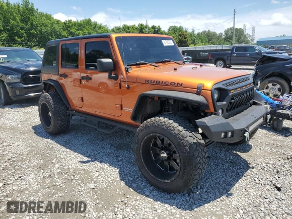 2011 Jeep Wrangler Unlimited Rubicon with VIN 1J4HA6H12BL584493, listed as a Copart auction lot 61765735 with 151,175 mi miles and Salvage title. Bid and sale history available at DreamBid. Image 4.