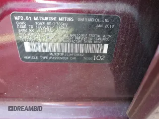 2018 Mitsubishi Mirage ES z VIN ML32F3FJ1JHF09662, wystawiony jako Copart lot #58352485 z przebiegiem 83 880 mil mil oraz Szkoda całkowita • Salvage title. Historia ofert i sprzedaży dostępna na DreamBid. Obrazek 12.