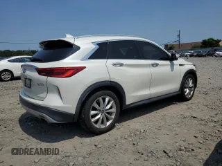 2019 Infiniti QX50 Essential with VIN 3PCAJ5M3XKF117589, listed as a Copart auction lot 58156705 with 59,554 mi miles and Salvage title. Bid and sale history available at DreamBid. Image 3.