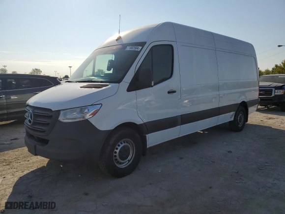 2022 Mercedes-Benz Sprinter Cargo Van with VIN W1Y4ECHY7NT096726, listed as a Copart auction lot 71882504 with 0 mi miles and Clean Title. Bid and sale history available at carsss.com. Image 1.