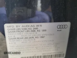 2015 Audi Q5 Premium Plus with VIN WA1LFAFP7FA137603, listed as a Copart auction lot 53709255 with 90,052 mi miles and Salvage title. Bid and sale history available at DreamBid. Image 15.