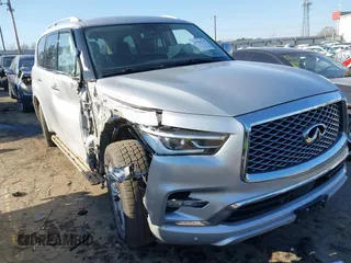 2020 Infiniti QX80 LUXE with VIN JN8AZ2NF2L9704045, listed as a IAAI auction lot 41781218 with 93,235 mi miles. Bid and sale history available at carsss.com. Image 1.
