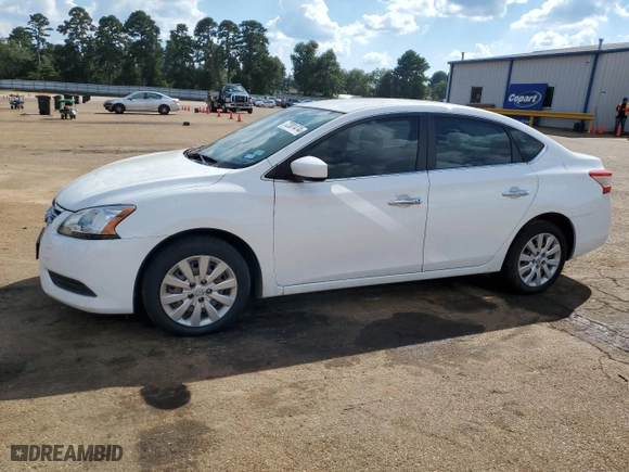 2015 Nissan Sentra SV with VIN 3N1AB7AP8FY335446, listed as a Copart auction lot 72381474 with 64,013 mi miles and Salvage Title. Bid and sale history available at carsss.com. Image 1.