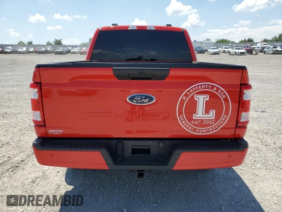 2022 Ford F-150 XL with VIN 1FTFW1E50NKD66183, listed as a Copart auction lot 62150545 with 64,968 mi miles and Salvage title. Bid and sale history available at DreamBid. Image 6.