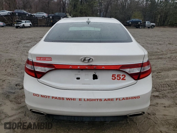 2017 Hyundai Azera with VIN KMHFG4JG7HA579899, listed as a Copart auction lot 51290525 with 110,230 mi miles and Salvage title. Bid and sale history available at DreamBid. Image 6.