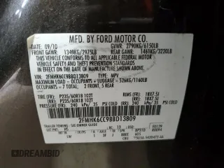 2011 Ford Flex SEL z VIN 2FMHK6CC9BBD13809, wystawiony jako Copart lot #60803244 z przebiegiem 168 183 mil mil oraz Szkoda całkowita • Salvage title. Historia ofert i sprzedaży dostępna na DreamBid. Obrazek 15.