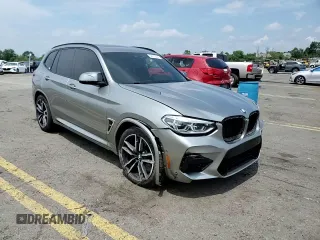 2020 BMW X3 M with VIN 5YMTS0C05LLT10643, listed as a Copart auction lot 62276834 with 39,860 mi miles and Salvage title. Bid and sale history available at DreamBid. Image 11.