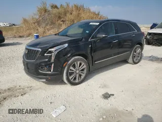2023 Cadillac XT5 FWD Premium Luxury with VIN 1GYKNCR46PZ103067, listed as a Copart auction lot 76127614 with 43,022 mi miles and Salvage Title. Bid and sale history available at carsss.com. Image 1.