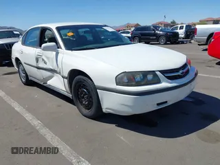 2001 Chevrolet Impala with VIN 2G1WF52E319145581, listed as a IAAI auction lot 41848606 with 148,525 mi miles and . Bid and sale history available at DreamBid. Image 1.