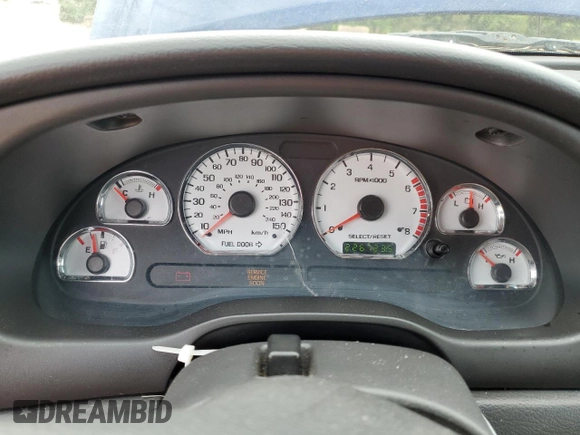 2003 Ford Mustang GT Deluxe with VIN 1FAFP45X83F415626, listed as a Copart auction lot 57703995 with 226,723 mi miles and Clean title. Bid and sale history available at DreamBid. Image 9.