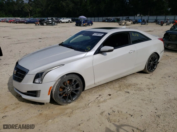 2017 Cadillac ATS Coupe Luxury RWD with VIN 1G6AB1RX1H0178258, listed as a Copart auction lot 61990183 with NaN miles. Bid and sale history available at carsss.com. Image 1.