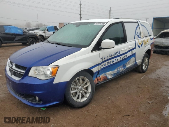 2019 Dodge Grand Caravan SXT with VIN 2C7WDGCG9KR698183, listed as a Copart auction lot 42908394 with 115,950 mi miles and Salvage Title. Bid and sale history available at DreamBid. Image 1.