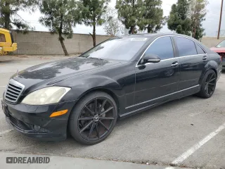 2007 Mercedes-Benz S-Class 5.5L V8 with VIN WDDNG71XX7A055829, listed as a Copart auction lot 53868385 with 178,037 mi miles and Clean Title. Bid and sale history available at carsss.com. Image 1.