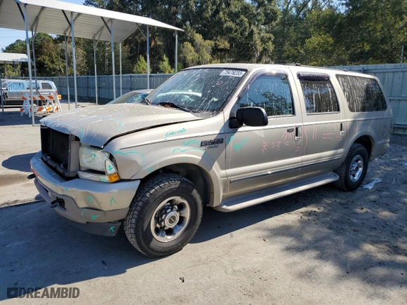 2004 Ford Excursion Limited with VIN 1FMNU42L04EC12023, listed as a Copart auction lot 75476233 with 291,882 mi miles and Salvage Title. Bid and sale history available at carsss.com. Image 1.