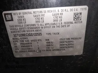 2016 GMC Sierra 1500 with VIN 3GTU2MEC3GG122525, listed as a IAAI auction lot 42016277 with 161,655 mi miles and . Bid and sale history available at DreamBid. Image 9.