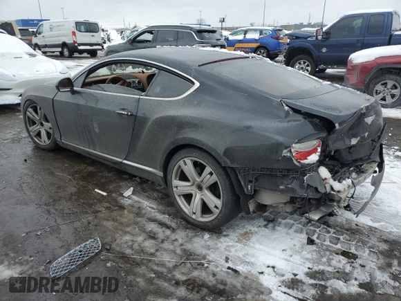 2013 Bentley Continental GT with VIN SCBFT7ZA6DC083298, listed as a Copart auction lot 44535825 with Not Provided miles and Clean Title. Bid and sale history available at DreamBid. Image 2.