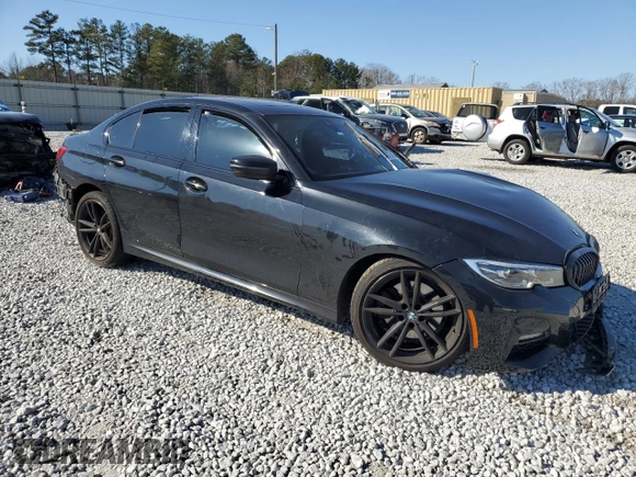 2021 BMW 3 Series 330e with VIN 3MW5P7J03M8B61203, listed as a Copart auction lot 46775885 with 0 mi miles and Salvage Title. Bid and sale history available at carsss.com. Image 4.