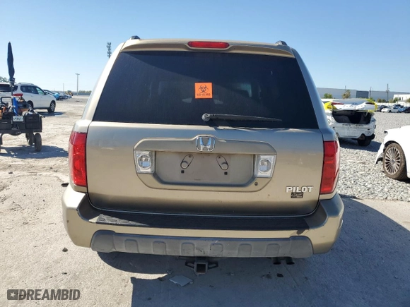 2005 Honda Pilot EX-L with VIN 5FNYF185X5B015430, listed as a Copart auction lot 48936105 with 0 mi miles and Non Repairable. Bid and sale history available at carsss.com. Image 6.