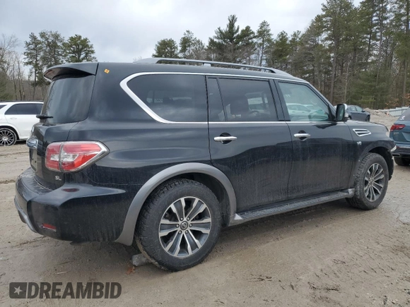 2020 Nissan Armada SV with VIN JN8AY2ND0LX017515, listed as a Copart auction lot 46450375 with 78,483 mi miles and Salvage Title. Bid and sale history available at carsss.com. Image 3.