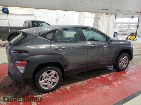 2025 Hyundai Kona SE with VIN KM8HACAB6SU256006, listed as a Copart auction lot 47573995 with 383 mi miles and Salvage Title. Bid and sale history available at carsss.com. Image 3.