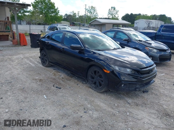 2019 Honda Civic Sedan Sport with VIN 2HGFC2F81KH548051, listed as a IAAI auction lot 41644496 with 118,508 mi miles. Bid and sale history available at carsss.com. Image 1.