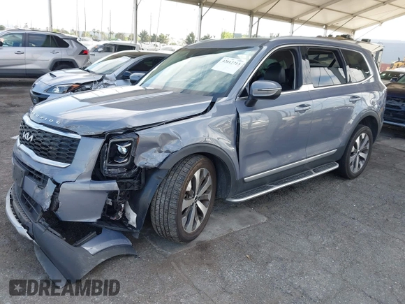 2022 Kia Telluride S with VIN 5XYP6DHC4NG205678, listed as a IAAI auction lot 42012713 with 56,783 mi miles and . Bid and sale history available at DreamBid. Image 17.
