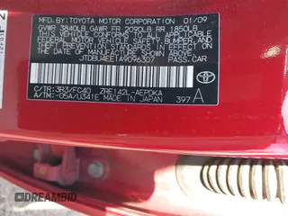 2010 Toyota Corolla with VIN JTDBU4EE1A9096307, listed as a IAAI auction lot 42232779 with 77,253 mi miles and . Bid and sale history available at DreamBid. Image 9.