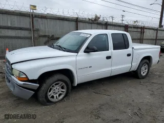 2002 Dodge Dakota SLT with VIN 1B7HL48NX2S638927, listed as a Copart auction lot 49182285 with 376,546 mi miles and Salvage Title. Bid and sale history available at carsss.com. Image 1.