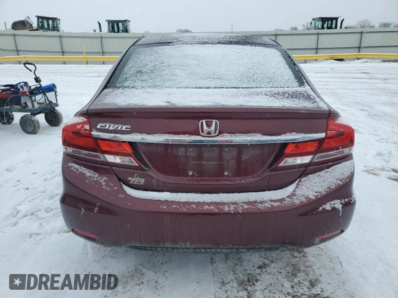 2014 Honda Civic Sedan LX with VIN 19XFB2F56EE057966, listed as a Copart auction lot 87998545 with 127,879 mi miles and Salvage Title. Bid and sale history available at carsss.com. Image 6.