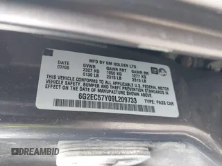 2009 Pontiac G8 GT with VIN 6G2EC57Y09L209733, listed as a IAAI auction lot 41752046 with 86,359 mi miles. Bid and sale history available at carsss.com. Image 9.