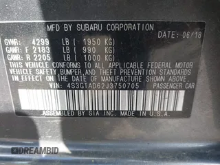 2018 Subaru Impreza Premium with VIN 4S3GTAD62J3750705, listed as a IAAI auction lot 42209876 with 104,375 mi miles and . Bid and sale history available at DreamBid. Image 9.