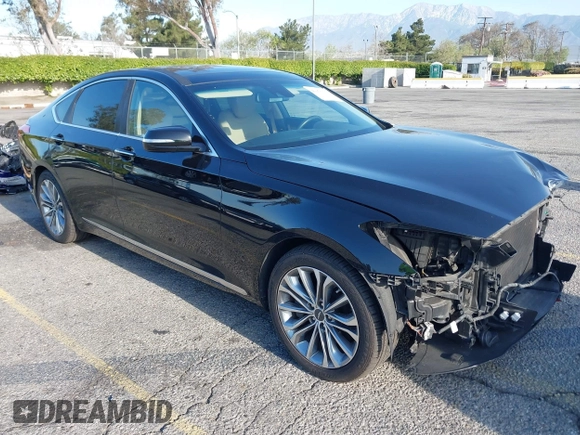 2017 Genesis G80 3.8L z VIN KMHGN4JE6HU198651, wystawiony jako IAAI lot #41970311 z przebiegiem 38 292 mil mil oraz . Historia ofert i sprzedaży dostępna na DreamBid. Obrazek 1.