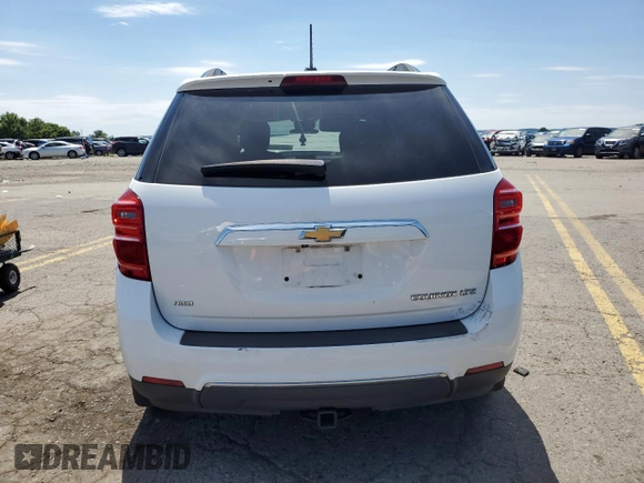 2016 Chevrolet Equinox LTZ z VIN 2GNFLGEK7G6155688, wystawiony jako Copart lot #59359834 z przebiegiem Nie podano mil oraz Szkoda całkowita • Salvage title. Historia ofert i sprzedaży dostępna na DreamBid. Obrazek 6.