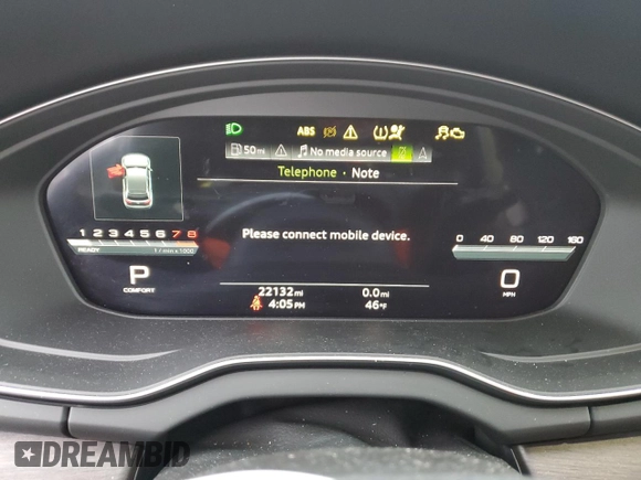 2023 Audi Q5 Sportback S line Premium Plus with VIN WA15AAFYXP2018956, listed as a Copart auction lot 41802925 with 22,132 mi miles and Salvage title. Bid and sale history available at DreamBid. Image 9.