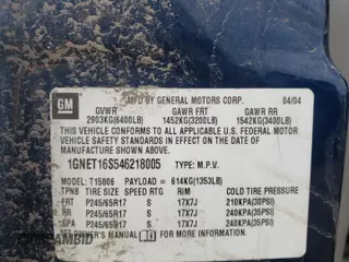 2004 Chevrolet TrailBlazer EXT LT with VIN 1GNET16S546218005, listed as a Copart auction lot 42201485 with 204,566 mi miles and Salvage Title. Bid and sale history available at carsss.com. Image 13.