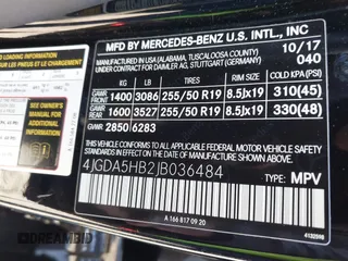 2018 Mercedes-Benz GLE 350 with VIN 4JGDA5HB2JB036484, listed as a IAAI auction lot 42280440 with 83,565 mi miles and . Bid and sale history available at DreamBid. Image 9.