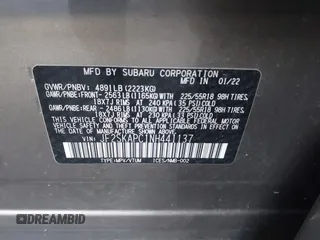 2022 Subaru Forester Limited with VIN JF2SKAPC1NH441137, listed as a IAAI auction lot 41420485 with 41,995 mi miles. Bid and sale history available at carsss.com. Image 9.