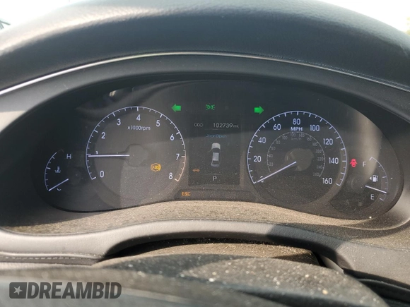 2013 Hyundai Genesis 3.8L with VIN KMHGC4DDXDU235431, listed as a Copart auction lot 72545984 with 102,739 mi miles and Salvage Title. Bid and sale history available at carsss.com. Image 9.