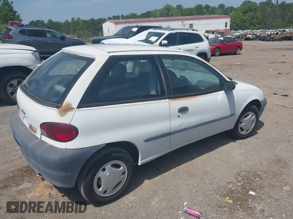 1998 Chevrolet Metro with VIN 2C1MR2262W6706873, listed as a IAAI auction lot 42052809 with 142,302 mi miles and . Bid and sale history available at DreamBid. Image 4.