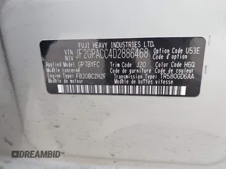 2013 Subaru Crosstrek Premium with VIN JF2GPACC4D2886468, listed as a IAAI auction lot 42248611 with 108,972 mi miles and . Bid and sale history available at DreamBid. Image 9.