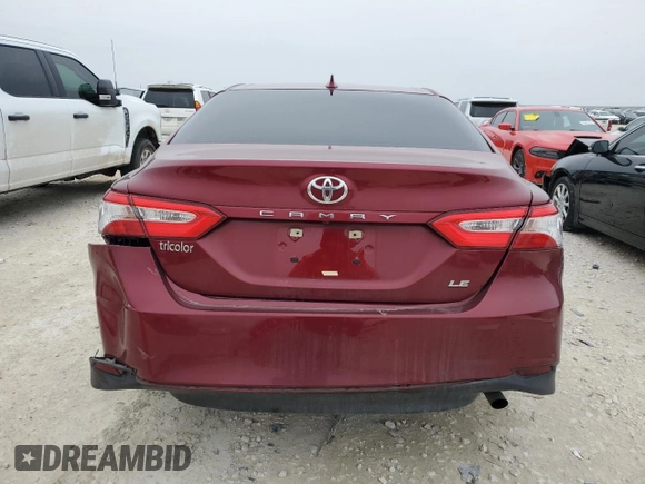 2020 Toyota Camry LE with VIN 4T1C11AK1LU938758, listed as a Copart auction lot 46082875 with 82,297 mi miles and Clean Title. Bid and sale history available at carsss.com. Image 6.
