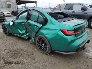 2023 BMW M3 with VIN WBS53AY06PFP08079, listed as a Copart auction lot 48228285 with 9,869 mi miles and Salvage title. Bid and sale history available at DreamBid. Image 2.