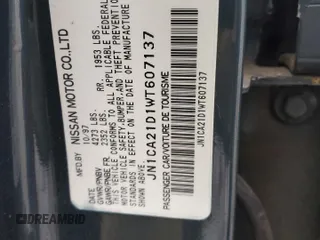 1998 Nissan Maxima GXE with VIN JN1CA21D1WT607137, listed as a Copart auction lot 43629285 with 159,196 mi miles and Salvage title. Bid and sale history available at DreamBid. Image 12.