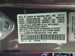 2011 Honda CR-V EX-L с VIN 5J6RE3H76BL041918, выставлен на аукционе IAAI как лот 42413774 с пробегом 111 244 миль миль и . История ставок и продаж доступна на DreamBid. Изображение 9.