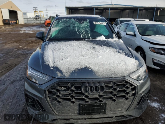 2024 Audi Q5 S line Prestige with VIN WA1F2AFY8R2069618, listed as a Copart auction lot 87875475 with 0 mi miles and Salvage Title. Bid and sale history available at carsss.com. Image 5.