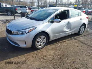 2018 Kia Forte LX with VIN 3KPFK4A77JE226083, listed as a IAAI auction lot 41917920 with 152,803 mi miles. Bid and sale history available at carsss.com. Image 2.