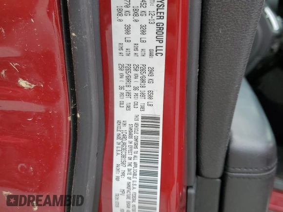 2014 Dodge Durango SXT z VIN 1C4RDJAG3EC381507, wystawiony jako Copart lot #51179515 z przebiegiem 139 908 mil mil oraz Szkoda całkowita • Salvage title. Historia ofert i sprzedaży dostępna na DreamBid. Obrazek 13.