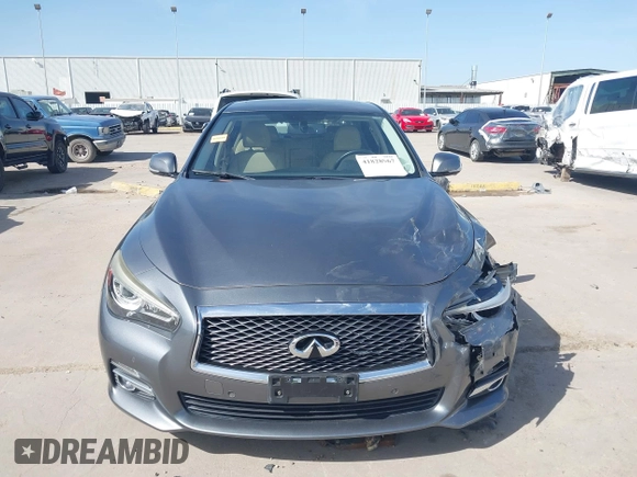 2015 Infiniti Q50 Premium with VIN JN1BV7AP8FM331055, listed as a IAAI auction lot 41828967 with 110,683 mi miles. Bid and sale history available at carsss.com. Image 12.