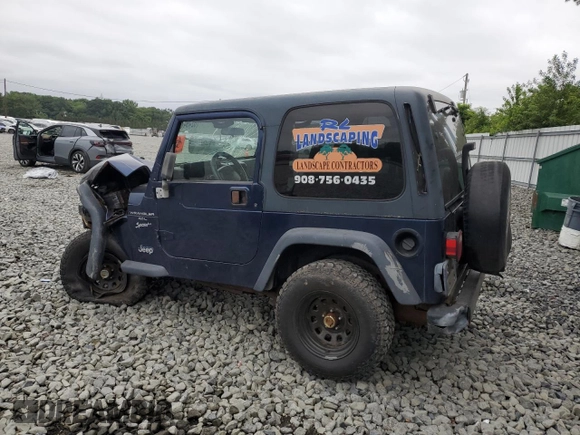 2001 Jeep Wrangler Sport with VIN 1J4FA49S01P363856, listed as a Copart auction lot 62494785 with 154,782 mi miles and Salvage title. Bid and sale history available at DreamBid. Image 2.